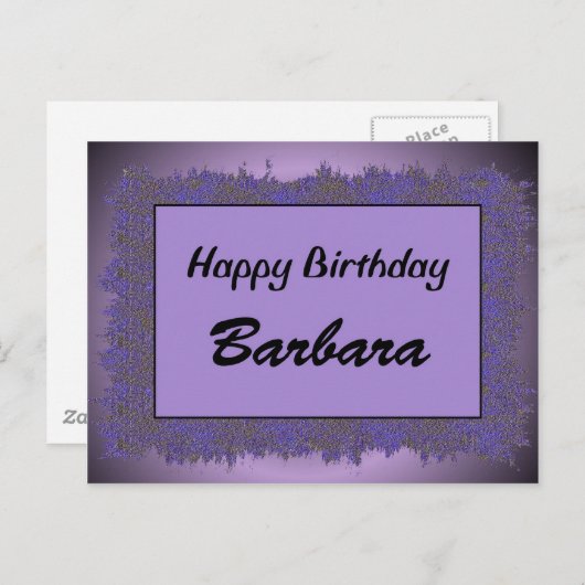 Gefeliciteerd Barbara Briefkaart (Voorkant / Achterkant)