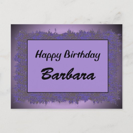 Gefeliciteerd Barbara Briefkaart (Voorkant)