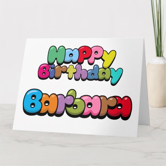 Gefeliciteerd Barbara Kaart (Voorkant)