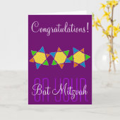 Gefeliciteerd Bat Mitzvah Bar Mitzvah Kaart (Gele Bloem)