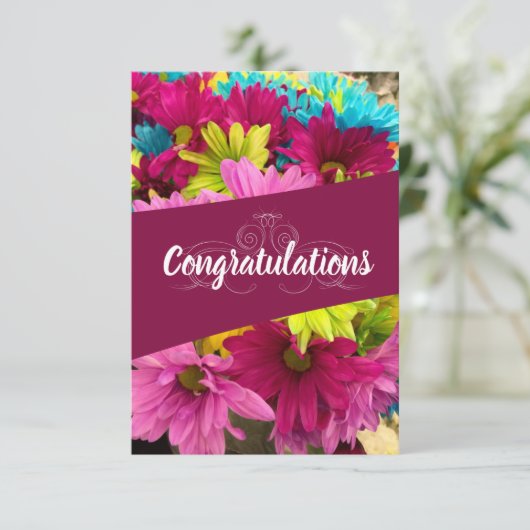 Gefeliciteerd Bedankkaart (Staand voorkant)