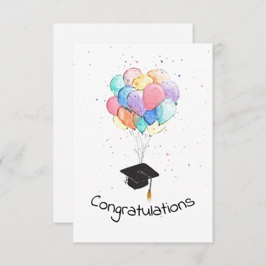 Gefeliciteerd Bedankkaart (Voorkant / Achterkant)