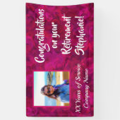 Gefeliciteerd Bedrijf jaar Roze Foto Aflossing Spandoek (Verticaal)