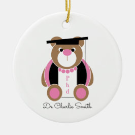 Gefeliciteerd beer Phd Keramisch Ornament