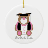Gefeliciteerd beer Phd Keramisch Ornament (Achterkant)