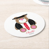 Gefeliciteerd beer PHD postdoctoraal Ronde Kartonnen Onderzetter (Gebogen)