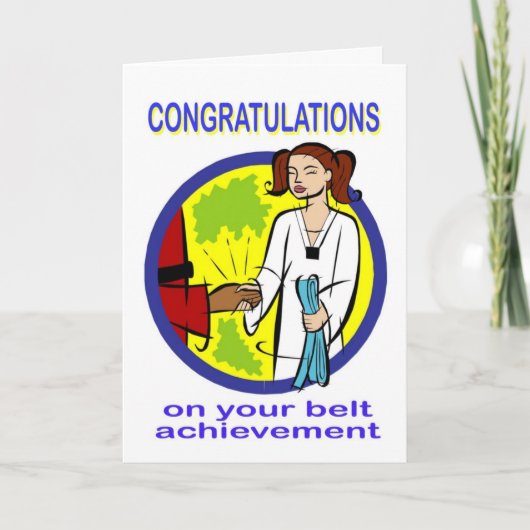 Gefeliciteerd Belt Achievement Kaart (Voorkant)