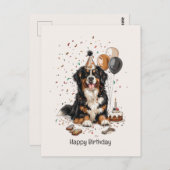 Gefeliciteerd Berner Sennenhond Briefkaart (Voorkant / Achterkant)