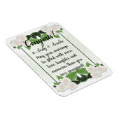 Gefeliciteerd Beste wensen Witte Rozen Magnet Magneet (Rechterzijde)