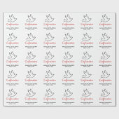 Gefeliciteerd Bevestiging Duif met Rood Cadeaupapier (Vlak)