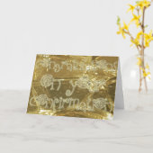 Gefeliciteerd, bevestiging Typografie Golden Kaart (Gele Bloem)