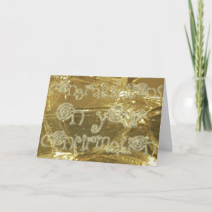 Gefeliciteerd, bevestiging Typografie Golden Kaart