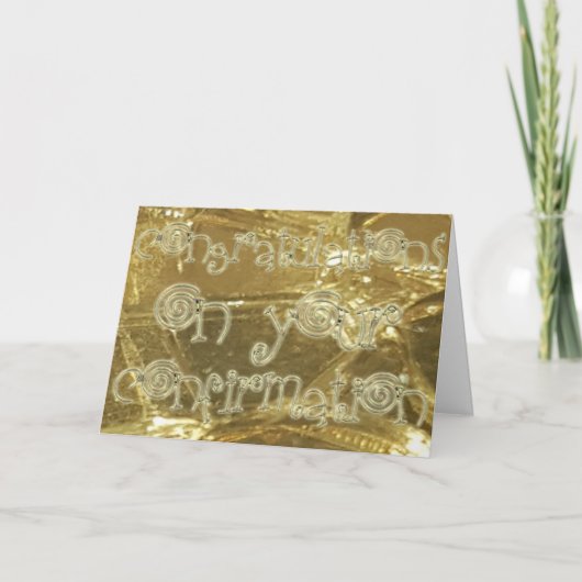 Gefeliciteerd, bevestiging Typografie Golden Kaart (Voorkant)