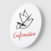 Gefeliciteerd, Bevestigingsdove met Gold, Red Grote Klok (Hoek)