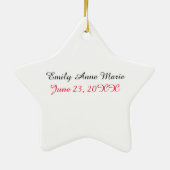 Gefeliciteerd, Bevestigingsdove met Gold, Red Keramisch Ornament (Achterkant)