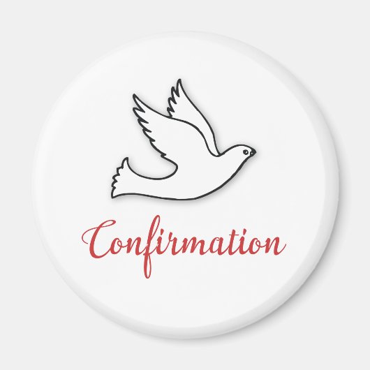 Gefeliciteerd, Bevestigingsdove met Gold, Red Magneet (Voorkant)