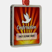 Gefeliciteerd, Bevestigingsdove met Gold, Red Metalen Ornament (Rechts)