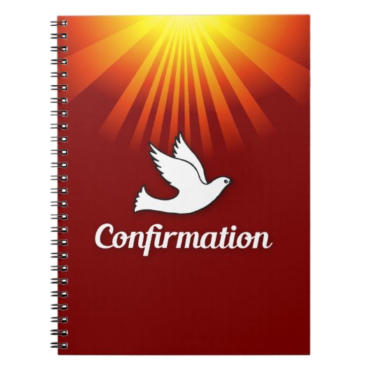 Gefeliciteerd, Bevestigingsdove met Gold/Red Notitieboek (Voorkant)