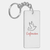 Gefeliciteerd, Bevestigingsdove met Gold/Red Sleutelhanger (Voorkant Links)