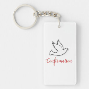 Gefeliciteerd, Bevestigingsdove met Gold/Red Sleutelhanger