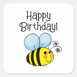 Gefeliciteerd! (bij) vierkante sticker