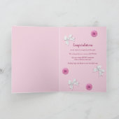 Gefeliciteerd, Birth Baby Girl Buttonnen en Bows C Kaart (Binnen)