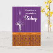 Gefeliciteerd bisschop wijding in gemengde kleur kaart (Gele Bloem)