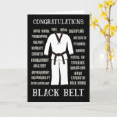 Gefeliciteerd, Black Belt Taekwondo Karate Judo Kaart (Gele Bloem)