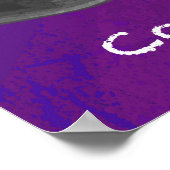 Gefeliciteerd, Black en Paars Poster (Hoek)