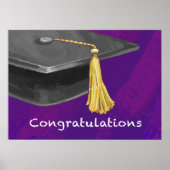 Gefeliciteerd, Black en Paars Poster (Voorkant)