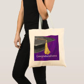 Gefeliciteerd, Black en Paars Tote Bag (Voorkant (product))