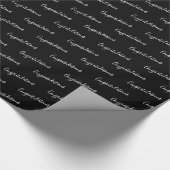Gefeliciteerd Black Gift Wrap - HAMbyWG Cadeaupapier (Hoek)