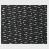 Gefeliciteerd Black Gift Wrap - HAMbyWG Cadeaupapier (Vlak)