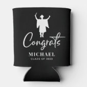 Gefeliciteerd Black Graduation Party Blikjeskoeler (Achterkant)