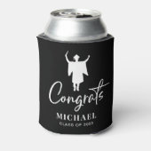 Gefeliciteerd Black Graduation Party Blikjeskoeler (Blikje Achterkant)