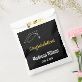 Gefeliciteerd, Black White en Gold Afstuderen Bedankzakje (Gezegeld)