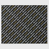 Gefeliciteerd Black White Gold Class van 2024 Cadeaupapier (Vlak)