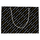 Gefeliciteerd Black White Gold Class van 2024 Groot Cadeauzakje (Achterkant)