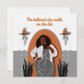 Gefeliciteerd Black Woman Ze geloofde dat ze het k (Voorkant / Achterkant)