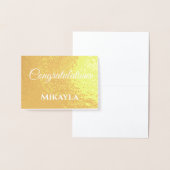 Gefeliciteerd Blank Echte Folie Kaart (Display)