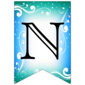 Gefeliciteerd - blauw en Blauwgroen Vlaggetjes (Derde vlag)