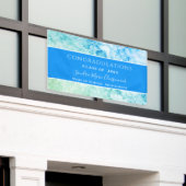 Gefeliciteerd Blauw Groen Amethist Kristal Afstud Spandoek (Buitenkant Gebouw)