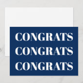 Gefeliciteerd blauw witte viskaart (Voorkant / Achterkant)