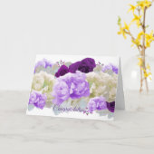 Gefeliciteerd bloemen bruiloft kaart (Gele Bloem)