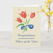 Gefeliciteerd, bloemen kaart (Gele Bloem)