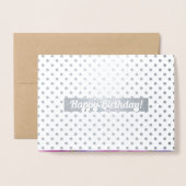 Gefeliciteerd. Bloemenluxe Folie Kaarten (Voorkant met envelop)