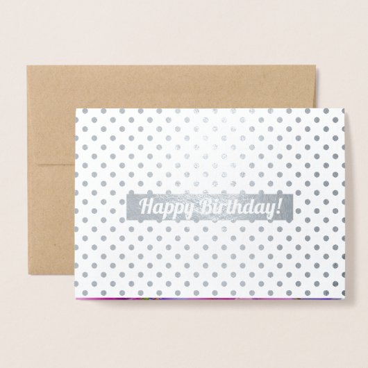 Gefeliciteerd. Bloemenluxe Folie Kaarten (Voorkant met envelop)