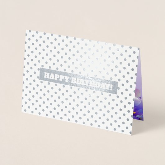 Gefeliciteerd. Bloemenluxe Folie Kaarten (Voorkant)