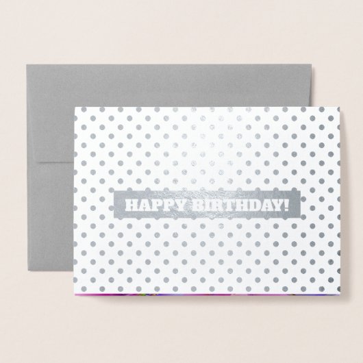 Gefeliciteerd. Bloemenluxe Folie Kaarten (Voorkant met envelop)