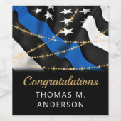 Gefeliciteerd, Blue Gold Wijn Etiket (Enkel label)